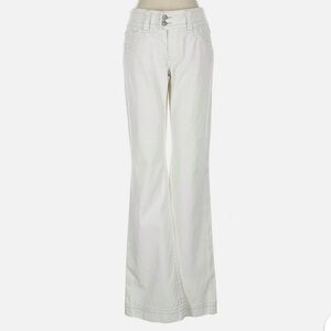 CAbi Women's Low-rise Flare Jeans Cream Pearl White Boot Cut Sz 10 Y2K